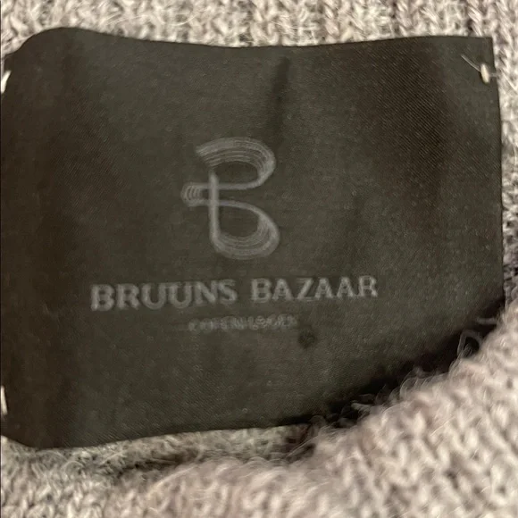 Bruuns Bazaar Small Grey Alpaca Blend Button Front Knit Cardigan - Picture 10 of 10